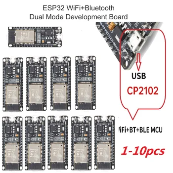 1-10pcsESP32 WROOM-32 IOT Junta de Desarrollo CH340C/CP2102 WiFi+BT Ultra-Bajo Consumo de Energía Dual Core Módulo Inalámbrico para el Hogar