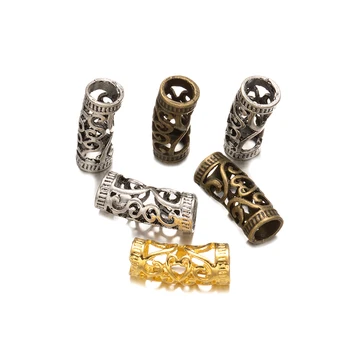 10 piezas de Metal Hueco y Largo Curvo de Fideos Tubo Espaciador Perlas De BRICOLAJE Pulseras Collares de la Joyería Accesorios de los Encantos de Materiales