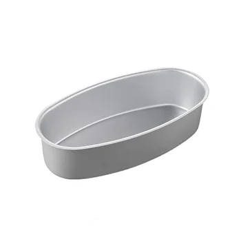 10Pcs Mini Oval de la Forma del Huevo de la Aleación de Aluminio del Metal de Queso Pan de Molde de Pastel de Pan de Molde de Tarta Titular de Pudín de Jalea de Estaño
