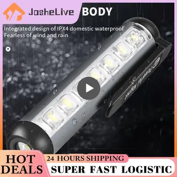1~8PCS Mini Linterna de LED de XPE + COB Lámpara de Perlas Ultra Brillante linterna Con Clip de Imán Impermeable de la Luz de Trabajo Recargable USB