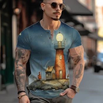 2023 Hombres Sueltos Relajado T-shirt 3D Impreso T-shirt de la Calle de la Moda de Manga Corta T-shirt de Verano de la Nueva Venta Caliente T-shirt Tops