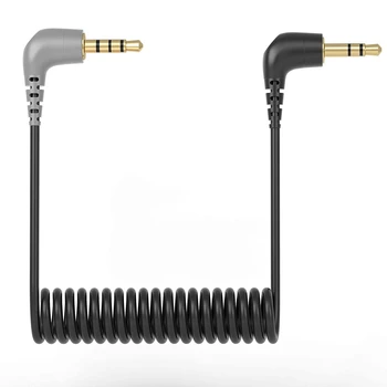 3.5 mm TRS a TRRS Adaptador de Micrófono de Cable,para iPhone, Smartphone, Rode, VideoMic(Negro)