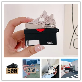 3D de Zapatillas de Deporte Zapatos de dibujos animados de los Auriculares Caso De Airpods 1 2 Pro cápsulas de Aire Pro2 Cubrir Lindo Cuadro de Silicona, Auriculares Charing Capa