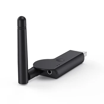 ABS USB, Jack de 3,5 mm compatible con Bluetooth 5.2 Transmisor de la Antena Externa USB/AUX Transmisor de Audio Inalámbrico Adaptador Para el ordenador Portátil