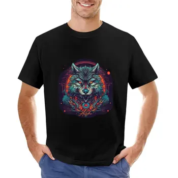 Alpha wolf T-Shirt t-camisas de hombre T-shirt para un niño de algodón para hombre camisetas