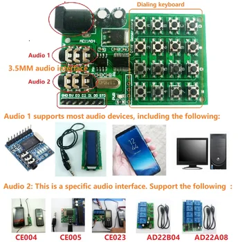 Codificador de voz Dual DTMF Generador de Tonos Transmisor de la Junta de Teclado del Módulo de control para MT8870 CE004 CE005 CE023 AD22B04 AD22A08