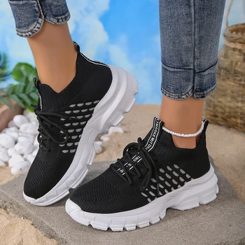 De las mujeres Casual Antideslizante Zapatillas de deporte de 2023 Primavera Otoño de la Moda de Malla Transpirable Zapatos de Tenis Femenino Diseñador de Zapatillas para Caminar