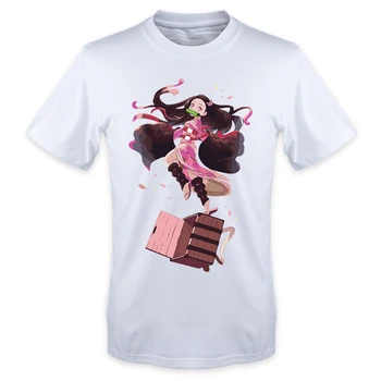 Demon Slayer De Anime De Verano Para Hombre Camisetas De Dibujos Animados De Japón Tanjirou Kimetsu Gráfico T-Shirt Harajuku Camiseta Para Los Hombres De Cuello Redondo Camisetas