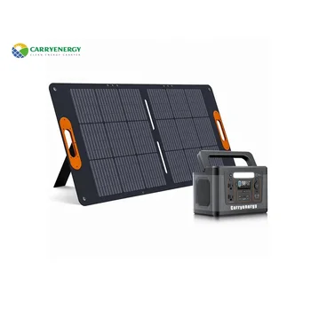 Entrega rápida de litio del banco del poder de 1200W portátil de la estación de carga en el Panel Solar de la estación de carga+100W Plegable panel solar