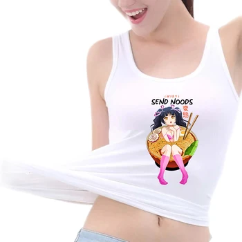 Japonés, Chica Hermosa de Envío de Grupo Soods de Impresión Transpirable Slim Fit camisetas sin mangas de las Mujeres de Yoga de Formación Deportiva camiseta sin Mangas, Chaleco de Gimnasio