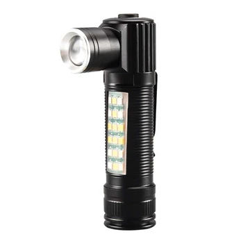 Linterna potente Luz LED al aire libre Luces Fuertes Portátil Recargable de Lámparas de uso Doméstico Material de Aleación de Aluminio T5EF