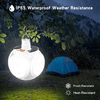 lstrong luz umiflex sfeerlamp camping Solar Camping de Luz LED Recargable Linterna con Gancho Plegable de la Bombilla Portab