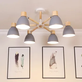 Lámpara de techo de Macaron de Estilo Sala de estar-Comedor Lámpara de Registro de Dormitorio-Estudio Cálido LED Lámpara de Techo
