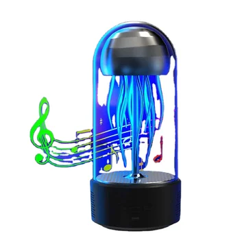 Nuevo estilo de medusas a parpadear la luz Azul del diente de altavoces con luz LED de la moda altavoz inalámbrico de fábrica al por mayor