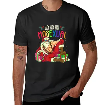 Nuevo Mens Ho Ho Ho Mosexual Gay de Santa LGBT juego de palabras del Orgullo Gay de Navidad T-Shirt de anime ropa negra camisetas para los hombres