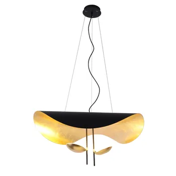 Posmoderno Superficie Curva LED de Luces Colgantes Platillo Volador Sombrero de Arte de la Decoración del Hogar Hanglamp Salón Restaurante Cocina de Luces