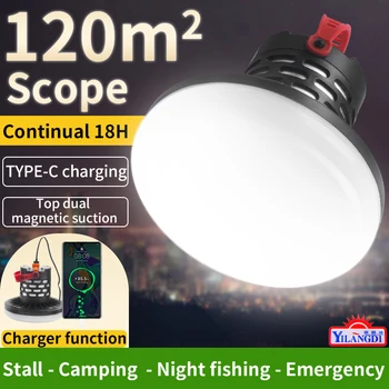 Potente 18000Mah Recargable Led Camping Linterna Portátil de Luz potente Imán de la Tienda de la Lámpara de Noche Puesto de Iluminación