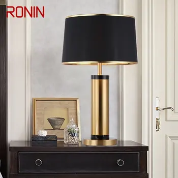 RONIN Contemporáneo Oro Negro Lámpara de Mesa LED Vintage Creativo de Cabecera, de Mesa de Luz para el Hogar Sala de estar Dormitorio