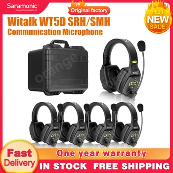 Saramonic Witalk WT5D/WT6D/SSR/SMH Sistema de Comunicación Inalámbrico de Auriculares Dúplex de Grupo del Equipo de Hablar de Auriculares Auriculares con Micrófono