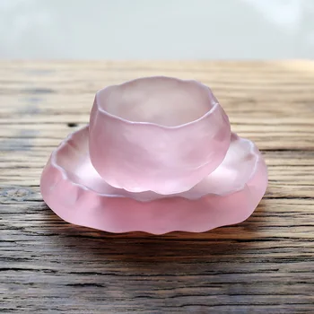 Siete rosa tazas con cristal hecho a mano de estilo Japonés primera nieve copa master rosa tazas de té Kung Fu tazas