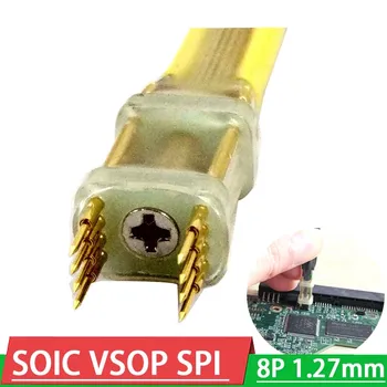 SOP WSON SOIC VSOP SPI FLASH SOP8 8P 1,27 mm accesorio Clip de pines para la programación de la Quema de descarga de la sonda de 8 pines