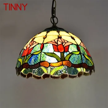 TINNY Tiffany Colgante de la Lámpara de la Luz LED Moderno, Colorido Accesorios Para el Hogar Decoración de Comedor