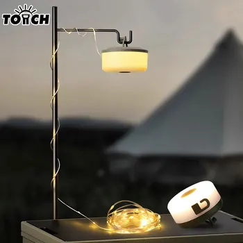 USB Luz de Camping Con 8M LED Luces de Tira de la Linterna de Emergencia Portátil del Mercado Nocturno de Luz de Carpa para Acampar al aire libre de la Lámpara de la Linterna