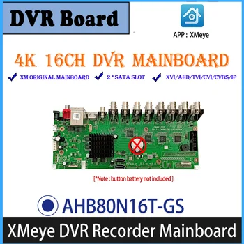XMeye Software 4K de 8MP 16CH Coaxial AHD DVR Placa de Vídeo BNC de Entrada AHB80N16T-GS Original Grabador Principal de la Junta directiva de la H. 265 Formato
